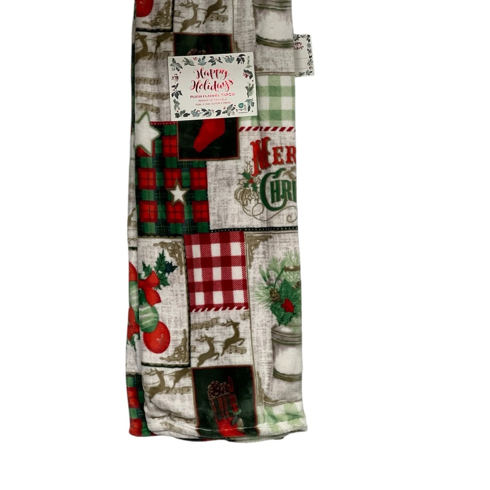 Festive Holiday Flannel Throw